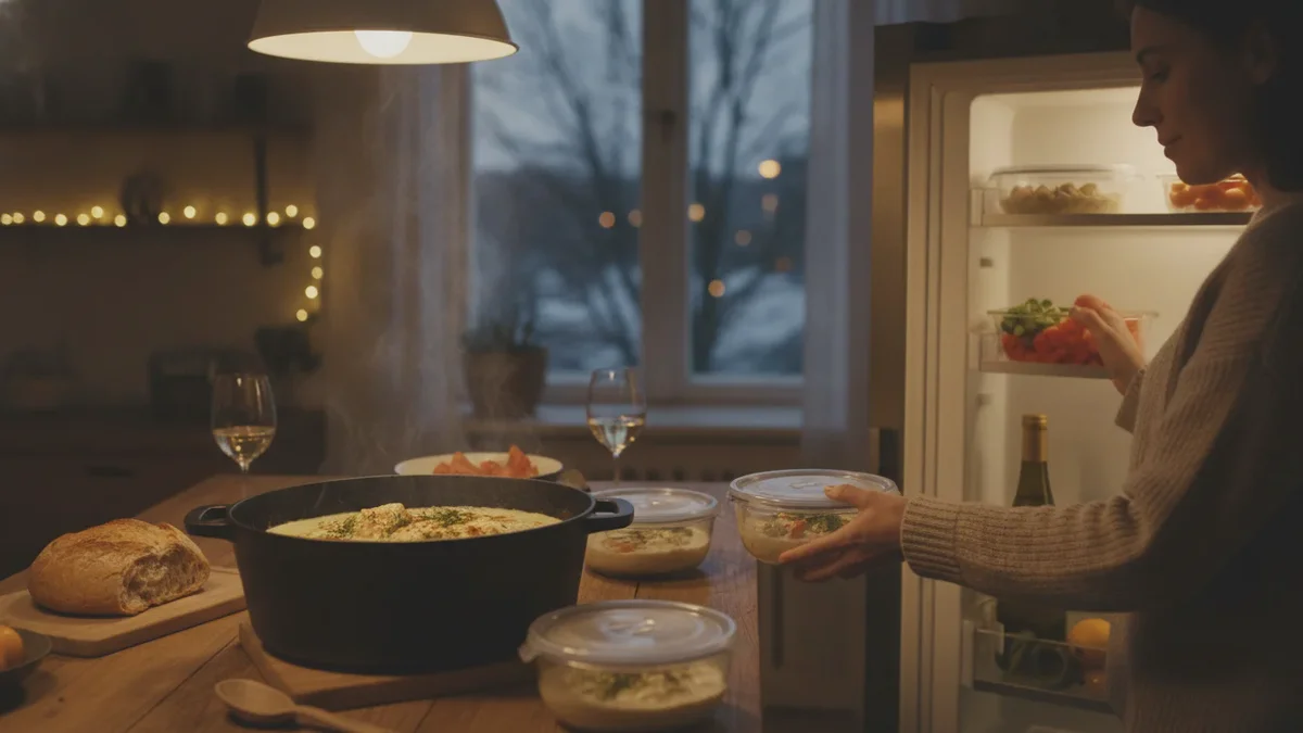 Cremiges Fischragout lässt sich vorbereiten und rettet kalte Abende